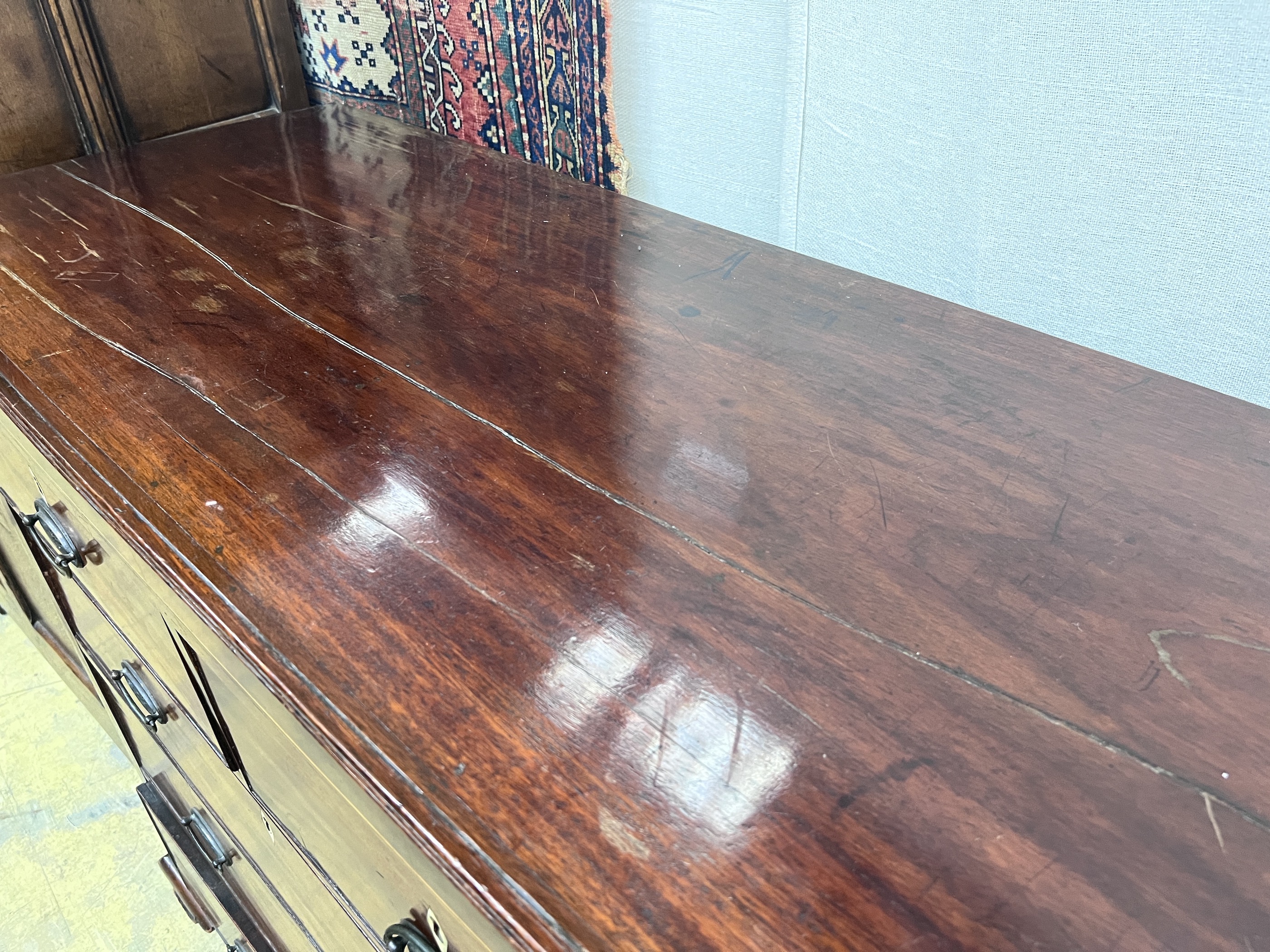 A George IV mahogany chest, width 120cm, depth 51cm, height 112cm